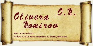 Olivera Momirov vizit kartica